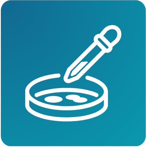 Icon of in vitro cells in a petri dish